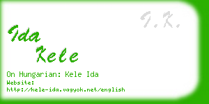 ida kele business card